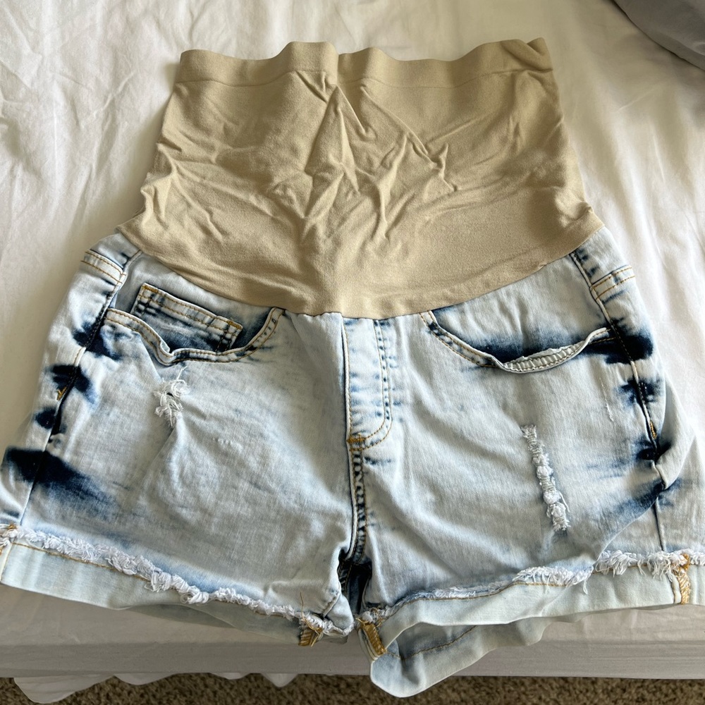 Maternity over the bump shorts